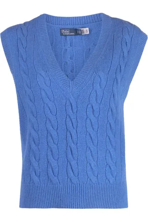 Ralph Lauren Kabelstrikket vest med V-hals
