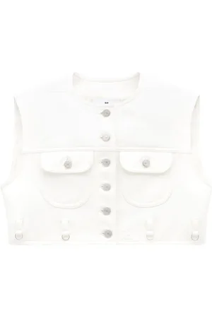 Courrèges Cropped vest i imiteret læder