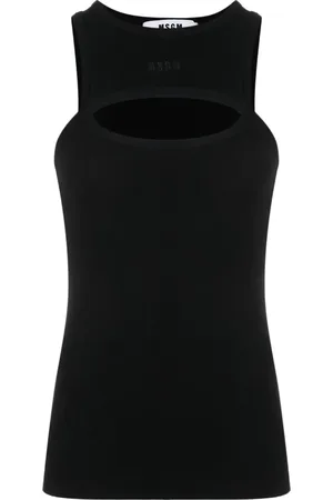 Msgm Finribbet tanktop med udskæringsdetalje