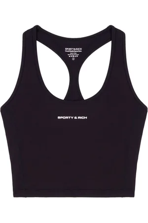 Sporty & Rich Cropped tanktop med logotryk