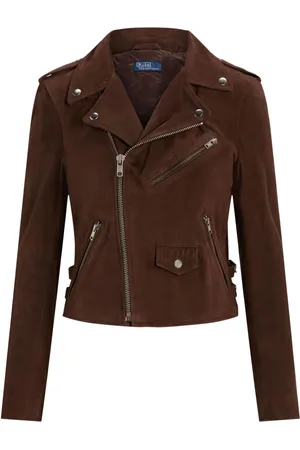 Ralph Lauren Lang ruskindsjakke med hakket krave