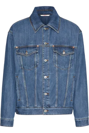 VALENTINO GARAVANI Denimjakke med logoapplikation