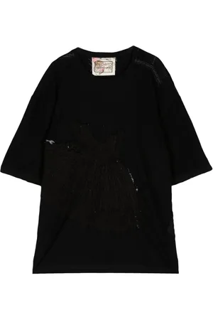 BY WALID Sinbad T-shirt med patchwork
