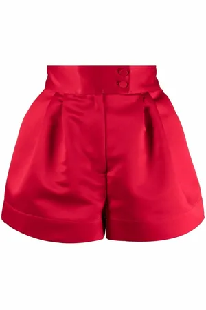 Styland Højtaljede shorts i satin
