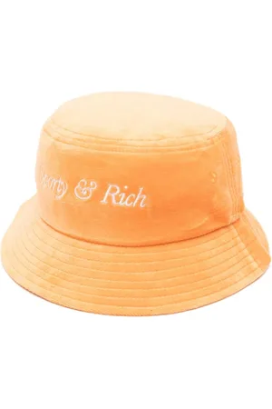 Sporty & Rich Bøllehat i velour med logobroderi