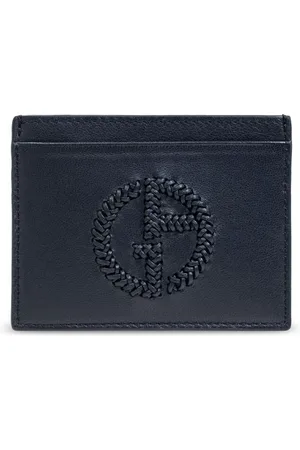 Giorgio Armani Kortholder i læder med indgraveret logo