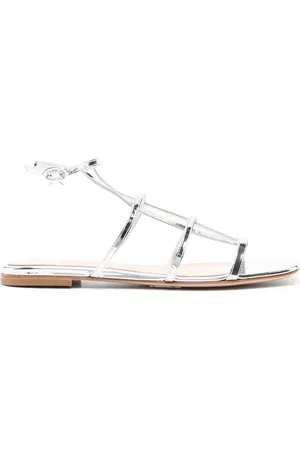 Gianvito Rossi Flade metalliske sandaler
