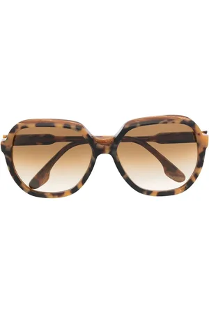 Victoria Beckham Oversize solbriller med skildpaddeskjoldeffekt