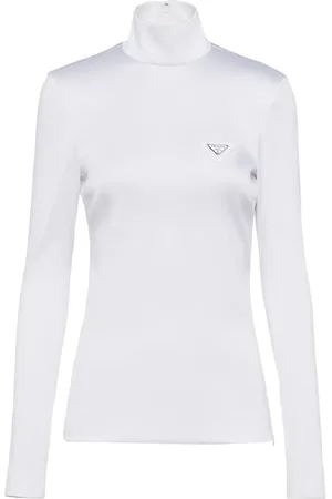 Prada Langærmet skjorte med trekantet logo