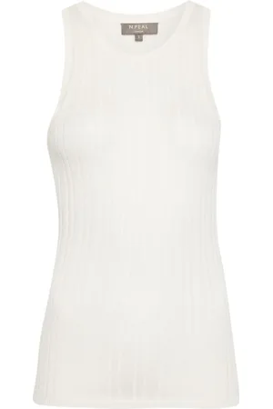 N.PEAL Ribstrikket tanktop med rund hals