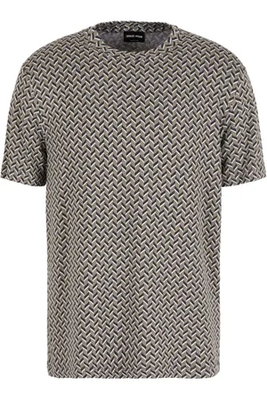 Giorgio Armani Chevron-mønstret polo med V-hals