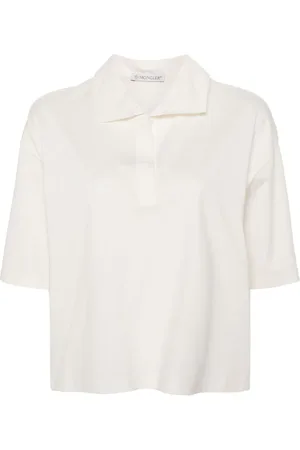 Moncler Polo i jersey med logomærke