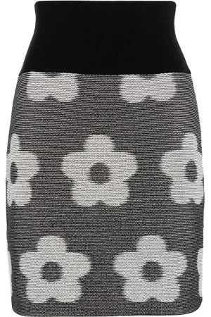 Kenzo Nederdel i jacquard med blomstermotiv