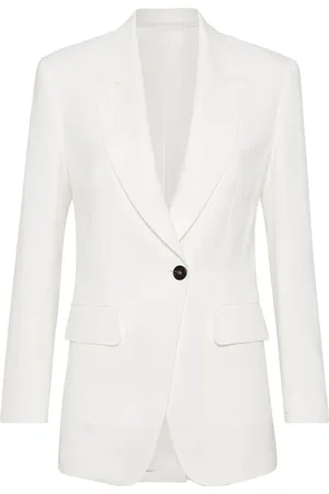 Brunello Cucinelli Enkeltradet blazer med spidsrevers