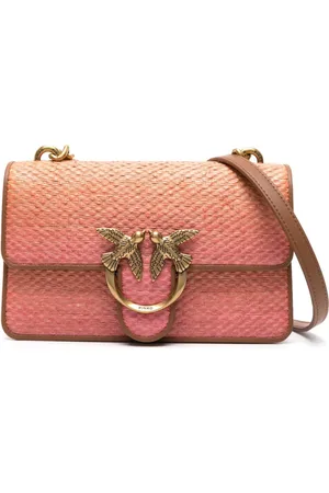 Pinko Mini Love One skuldertaske i bast