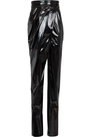 Balmain Asymmetriske bukser med draperinger