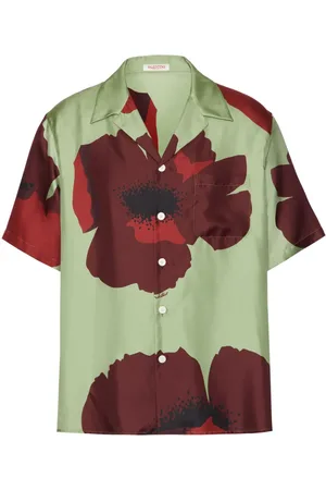 VALENTINO GARAVANI Bowling-skjorte med Flower Portrait-tryk