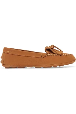 Bally Loafers i læder med kvastdetalje