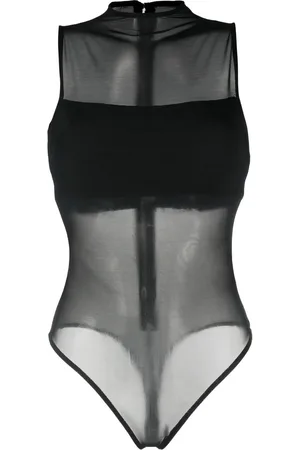 ALICE+OLIVIA ærmeløs Nichol bodysuit med høj hals