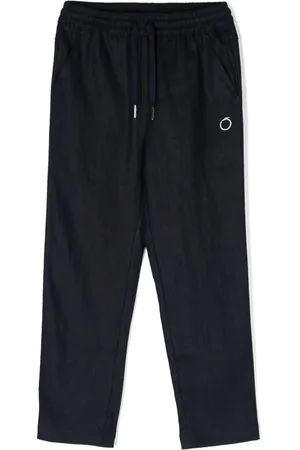 Trussardi Bukser i hør med broderet logo