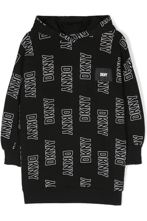 DKNY Kjole med logotryk og hætte