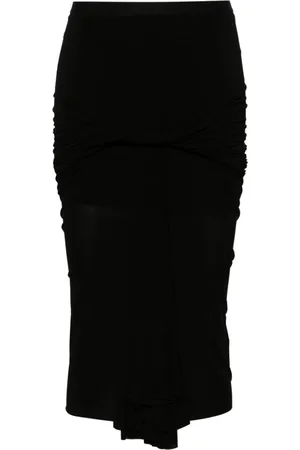 Rick Owens Mellemlang nederdel med snoet detalje