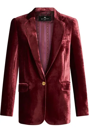 Etro Enkeltradet blazer i velour