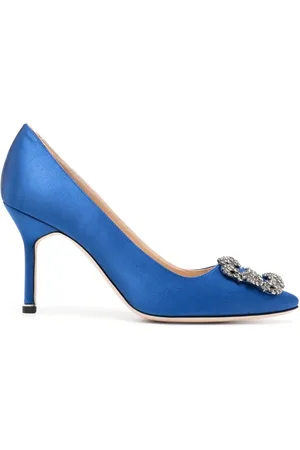 Manolo Blahnik Hangisi 90mm pumps i satin