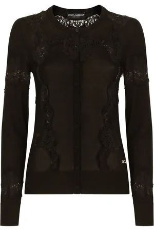 Dolce & Gabbana Cardigan med blonde-detalje