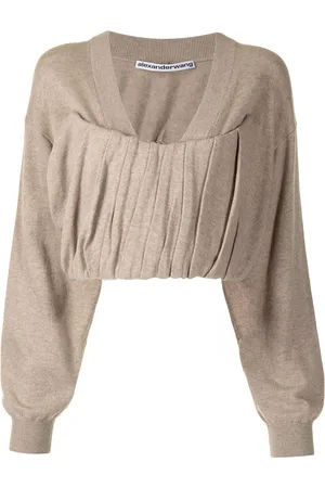 Alexander Wang Cropped trøje med drapering