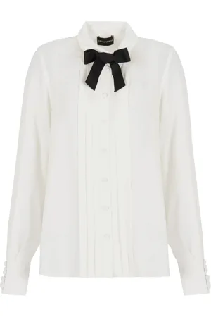 Emporio Armani Langærmet skjorte med plisseret detalje
