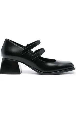 NODALETO 50mm læderpumps med firkantet tå