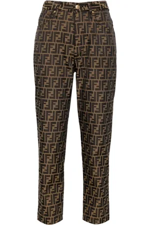 Fendi Cropped jeans med Zucca-tryk