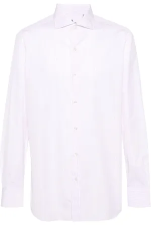Finamore Stribet skjorte i poplin