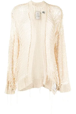 Maison Mihara Yasuhiro åben cardigan i rebstrik