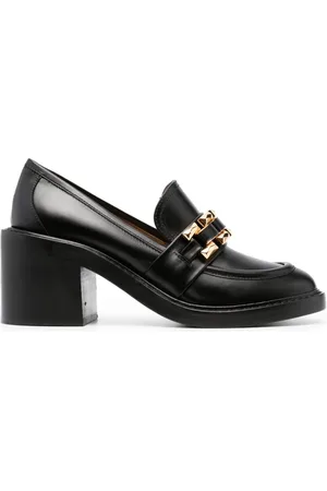ROBERTO FESTA Cuir loafers med 75mm blokhæl