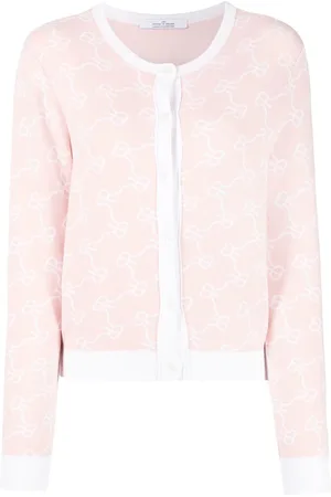 Rokh Cardigan med monogramtryk og knapper