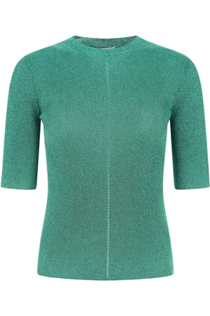 Saint Laurent Kortærmet metallisk striktop