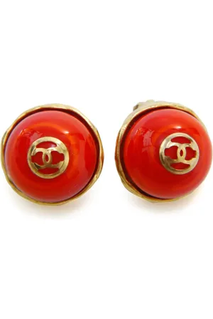 CHANEL 1984-1992 knapøreclips med CC-logo