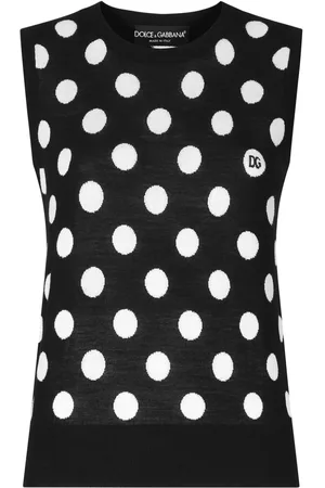 Dolce & Gabbana Strikket polkaprikket vest