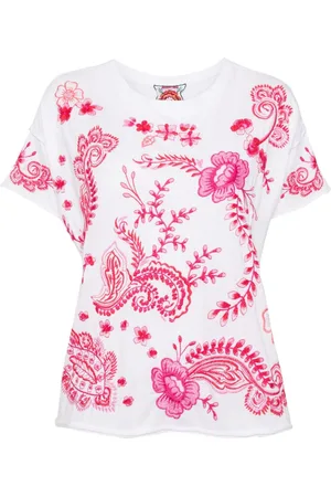JOHNNY WAS Swing-T-shirt med rå detalje