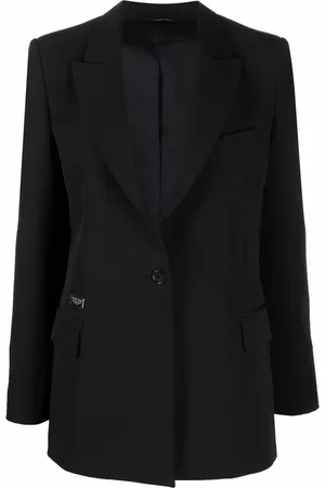 Philipp Plein Skræddersyet blazer med logomærke