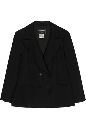CHANEL Dobbeltradet blazer med logoknapper fra 2003