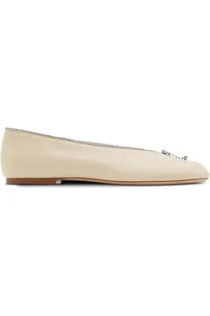 Burberry Sadler Zip ballerinaer i læder