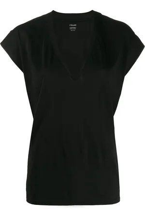 Frame T-shirt med V-hals