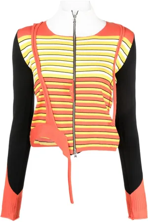 OTTOLINGER Asymmetrisk cardigan med striber
