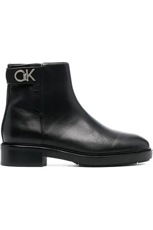 Calvin Klein 35mm ankelstøvler med logoplade