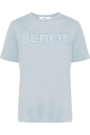 B+AB T-shirt i jersey med mærkedetalje