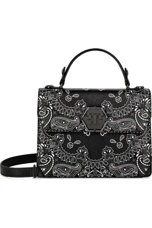 Philipp Plein Superheroine lædertaske med paisley