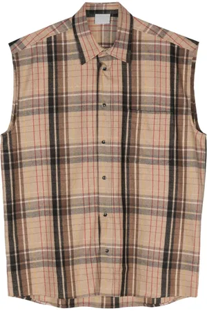 VTMNTS Skotskternet ærmeløs skjorte i flannel